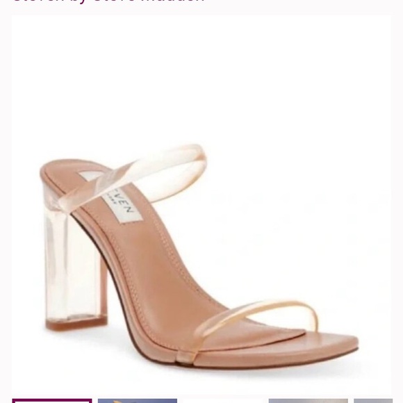 Steve Madden Shoes - Steven by Steve Madden - New York Jercy Clear Sandal Size 7.5